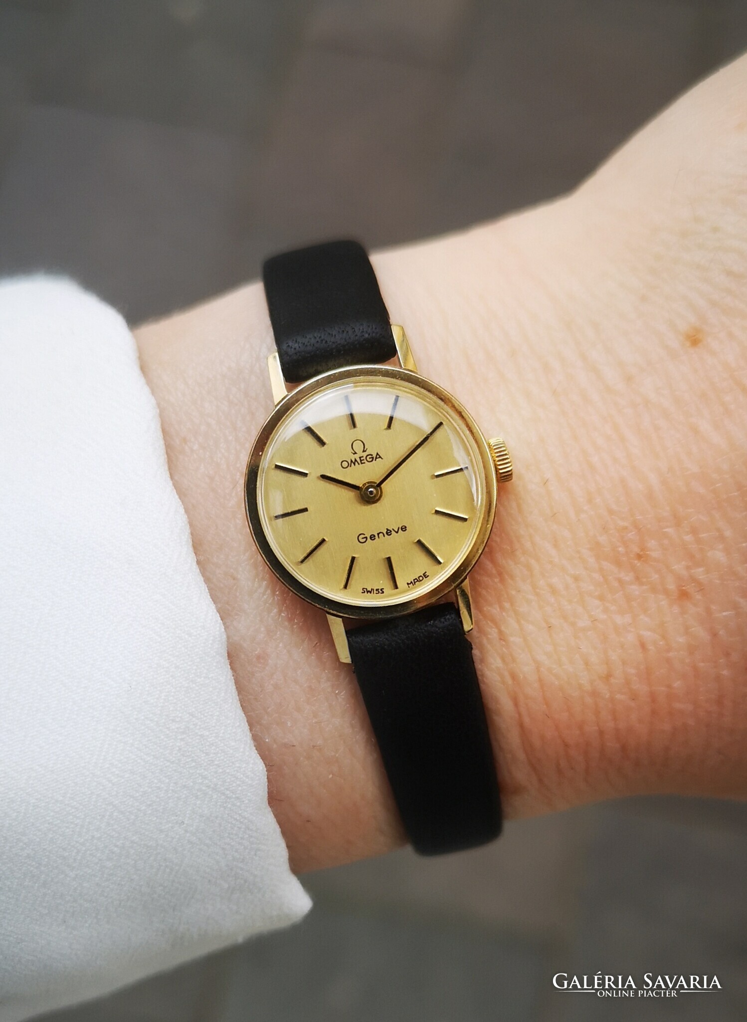 Omega geneve 14k gold from 1977 serviced, with warranty