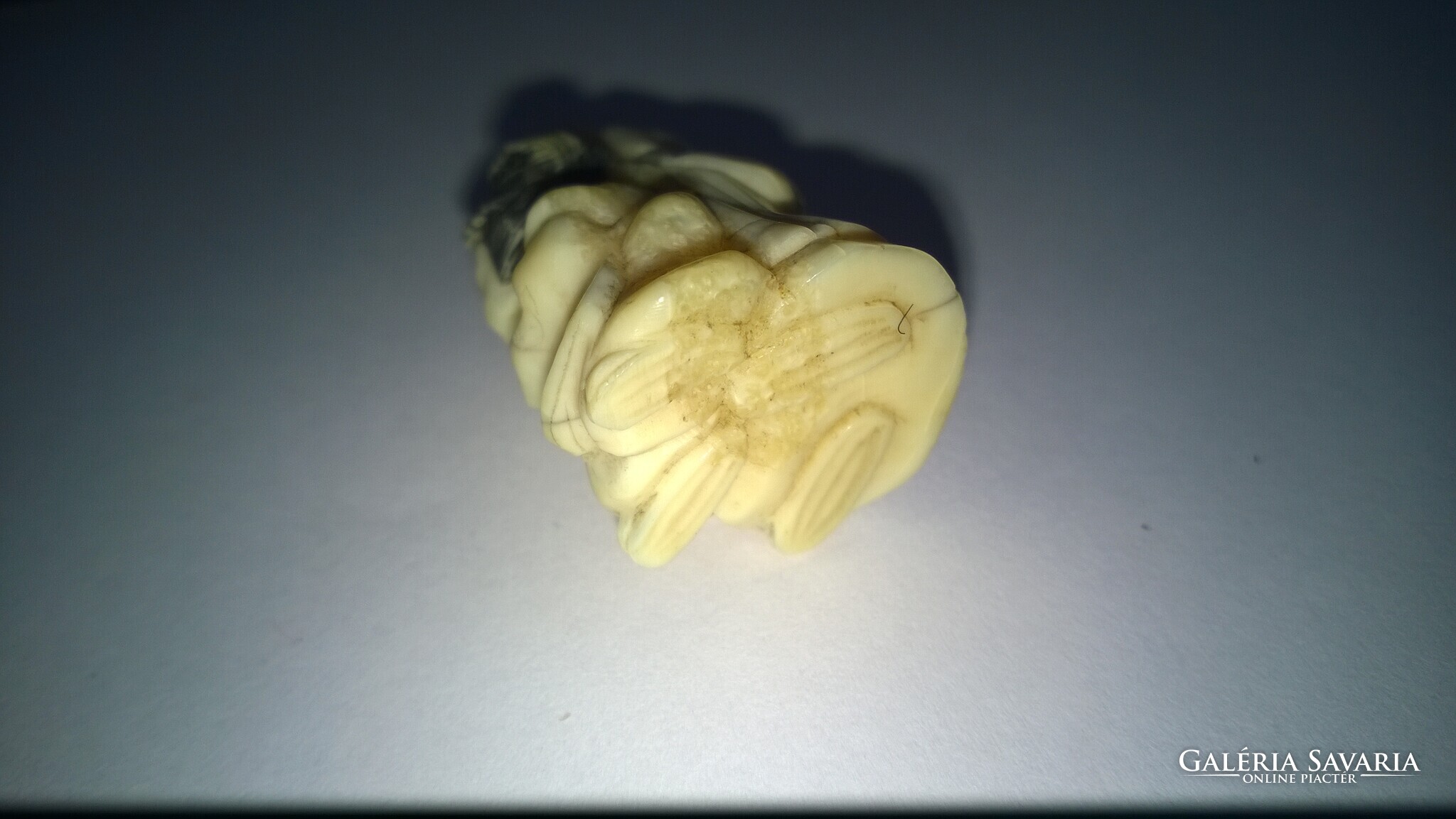 Japán csont netsuke 45 mm-művészi miniatűr csontfaragás-alkudható ...
