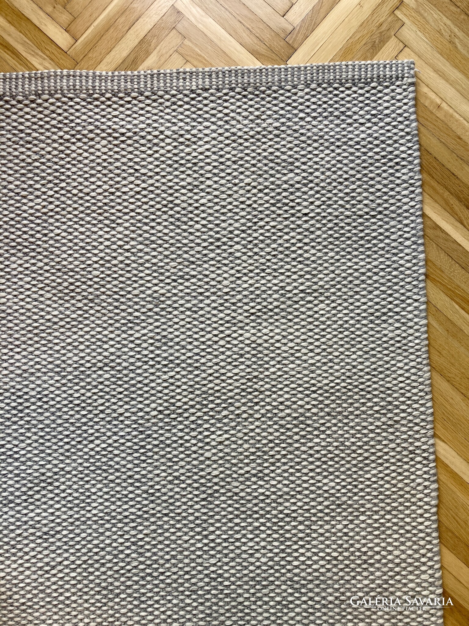 Fehér-szürke Scandi Living Lea gyapjúszőnyeg, 230x170 - Szőnyeg, Textil ...
