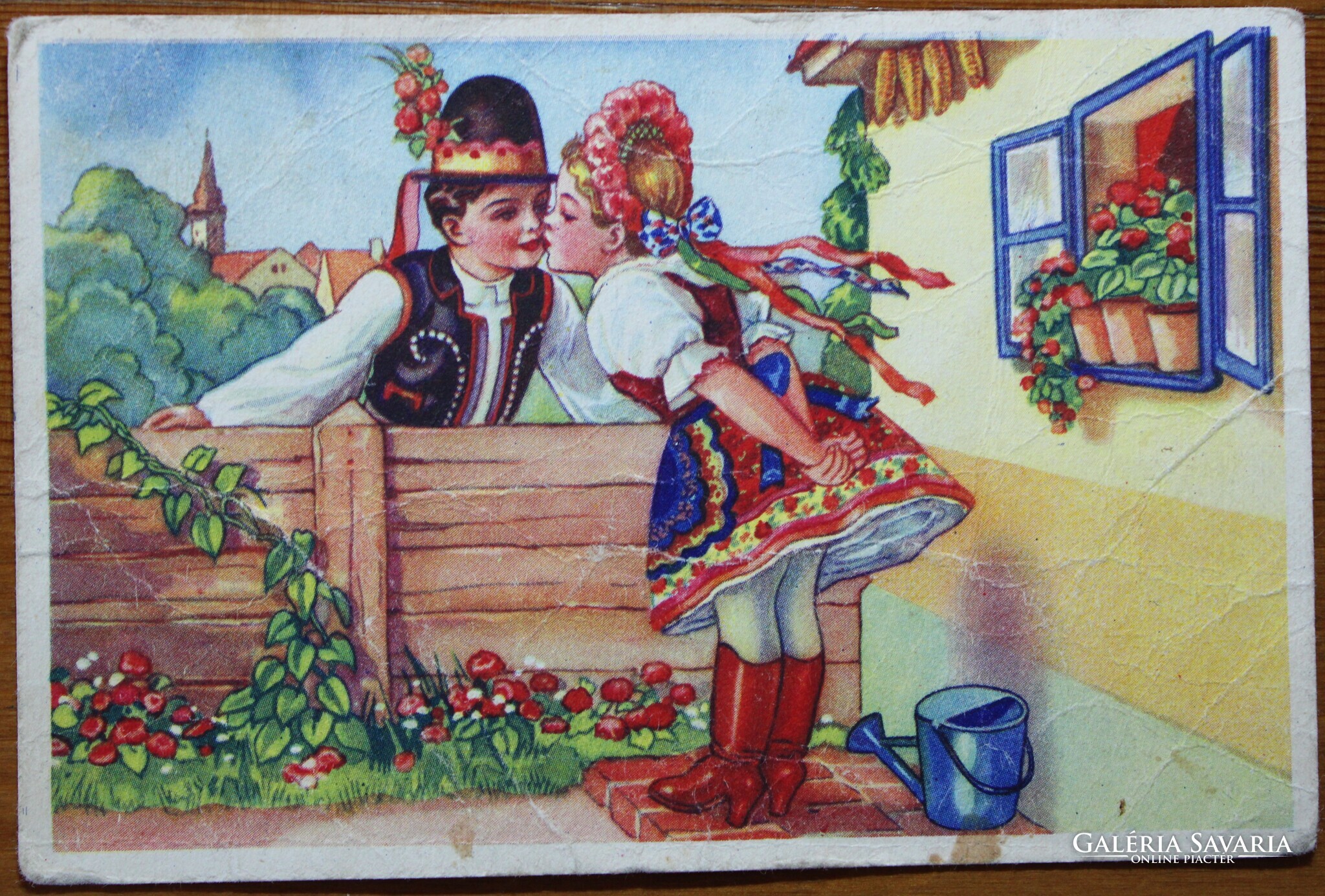 Képeslap, Tury József grafika,népművészet,népviselet rajz - Gyűjtemény ...