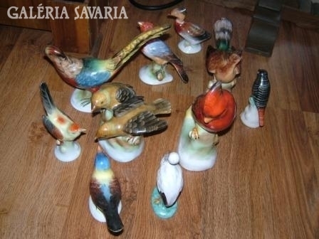 Ceramic birds in one! (Bodrogkeresztúr ceramics) 10 pieces!