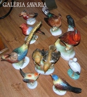 Ceramic birds in one! (Bodrogkeresztúr ceramics) 10 pieces!