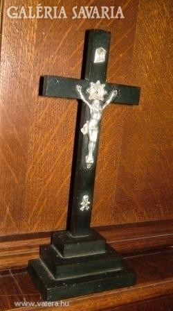 Antique wood-tin Biedermeier corpus - cross