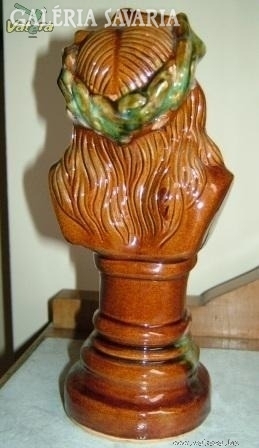 Bust bust of Jesus - glazed ceramic rare!
