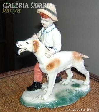 Dog boy: regent crown fine porcelain