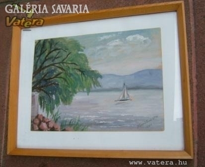 Mária Vasmáry Kárpátiné Balaton landscape: watercolor!