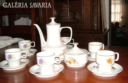 A graceful, beautiful Raven House coffee set with an old seal