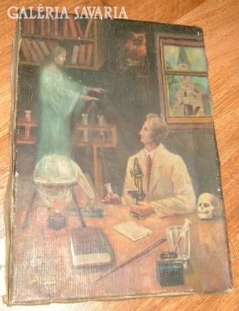 Borbás l. 1947. Occult research oil on canvas painting