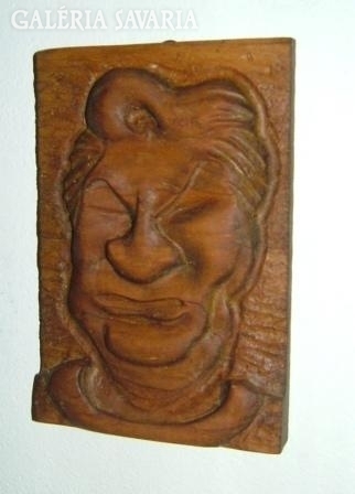 Wooden head wood carving
