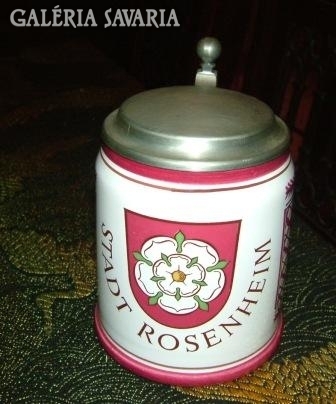 Stadt Rosenheim cup with tin lid