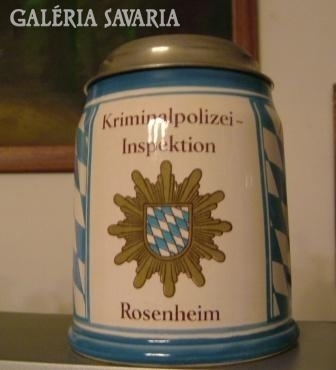 Marked German cup with tin lid from 1984