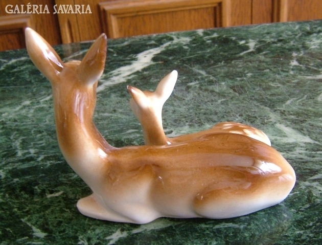 Deer - German porcelain with crown mark