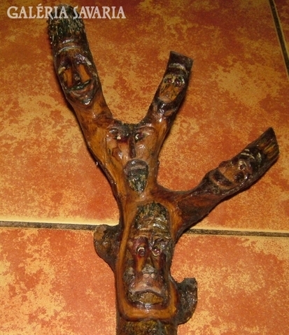 Heads...5Pcs :-) +++ industrial art made of wood++++