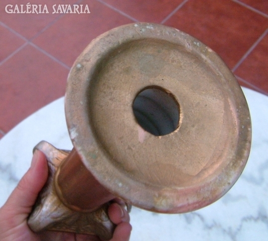 Antique putto ceramic candle holder