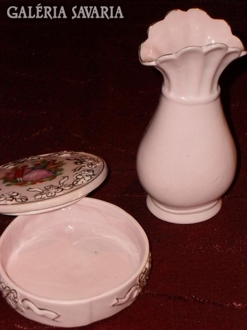 Porcelán váza és ékszertartó, bonbonier!  ( DBZ0048 )