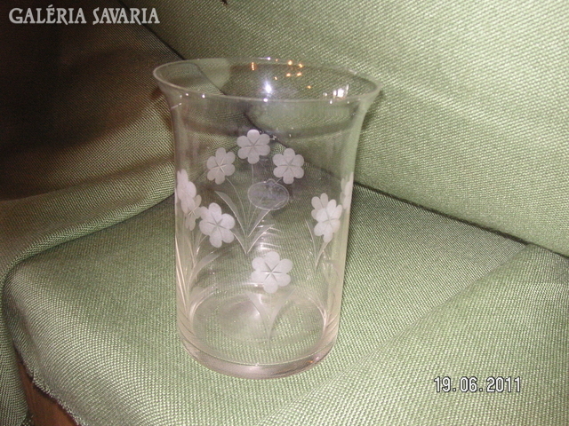 Polished glass vase