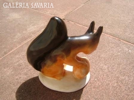 Retro Bodrodkeresztúr ceramic squirrel