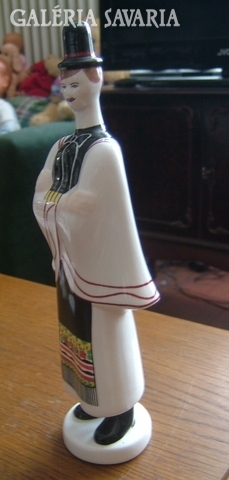 Aquincum hand painted porcelain. Men's traditional costume.