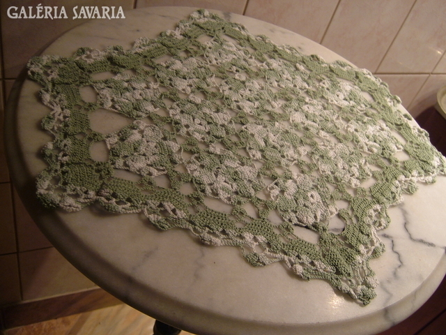 Hand crocheted green - large - tablecloth - tablecloth