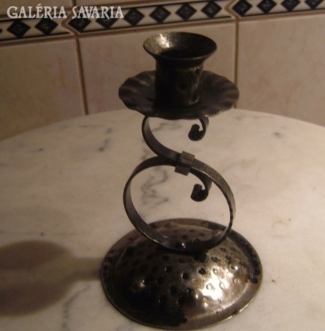 Old iron table candle holder