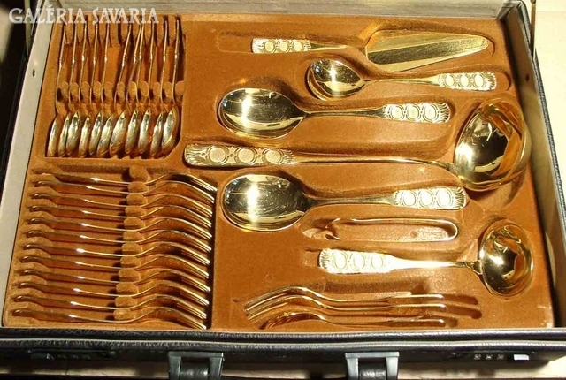 Curiosity antique 24 carat gold cutlery with 12 eyes.Pur luxury