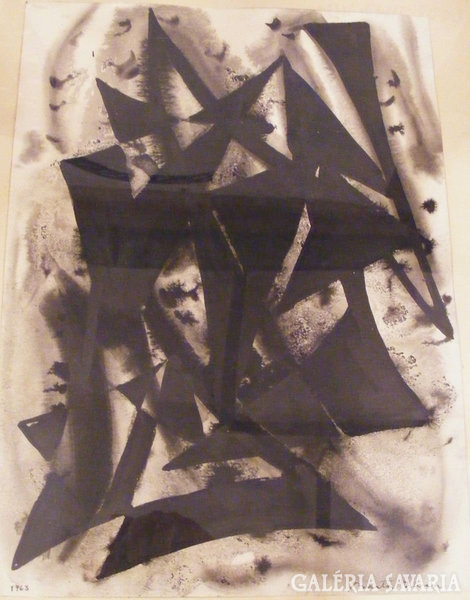 Barta István 40x29 cm tus vegyes-papír 1963