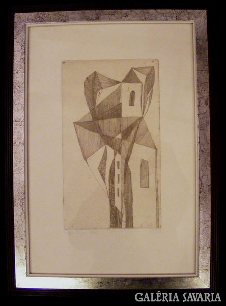 Kósza Sipos László   29x17 cm rézkarc