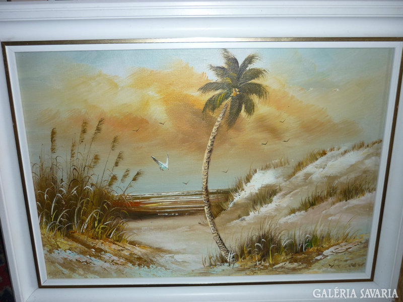 S/ with unknown mark, oil/water painting,