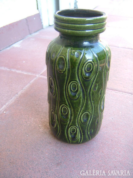 Old West German numbered ceramic vase