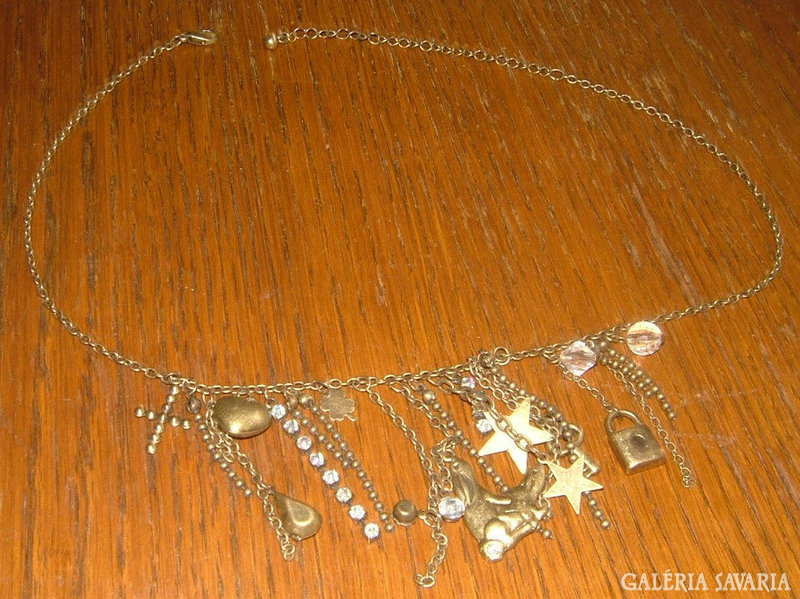 Special copper necklace with special pendants - shield