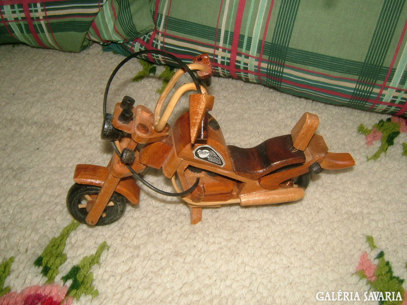 Old wooden model engine mobile