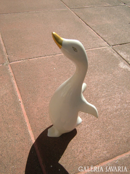 Classic Raven House figure: large white goose (hand painted