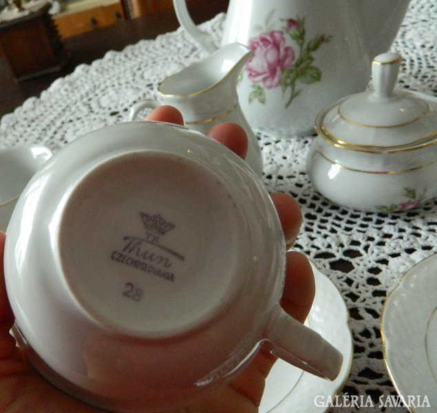 Álomszép csehszlovák Thun teás készlet