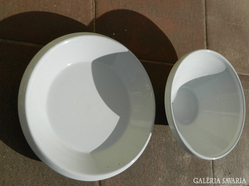 Városlód majolica hungary: large white serving bowls