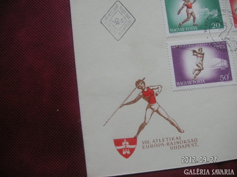 , VIII. Atletikai EB Budapest, 1966  különleges bélyegzővel