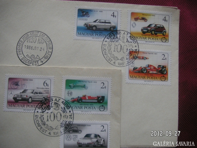 Stamp, 100 years of the car, 1986