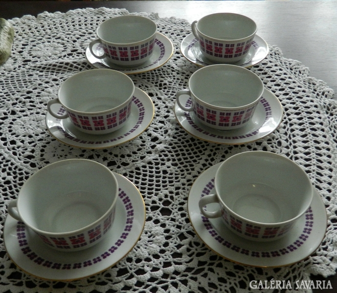 Alföldi tea cup set for 6 people