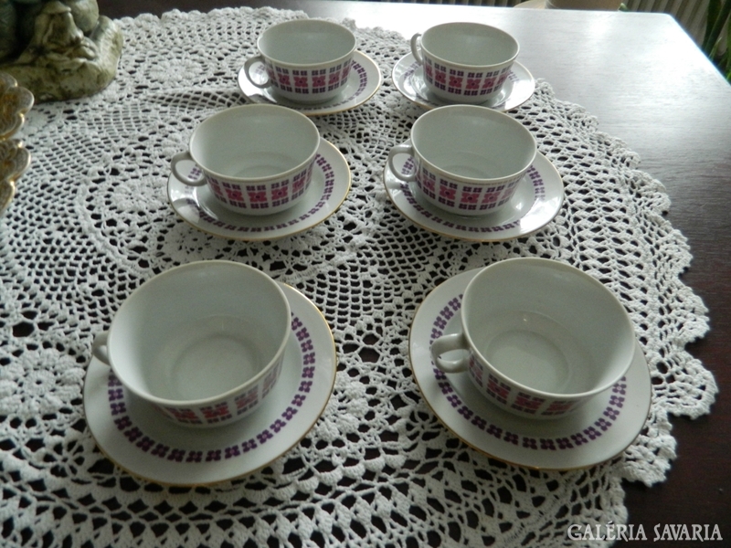 Alföldi tea cup set for 6 people