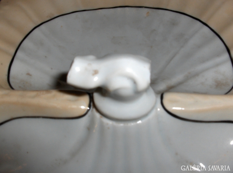 Antik porcelán asztali kínáló - "Haidinger"- hiányos