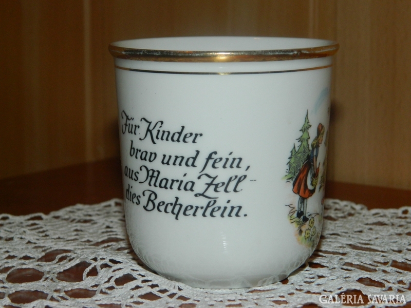 Antique Czechoslovak mug with fairytale pattern