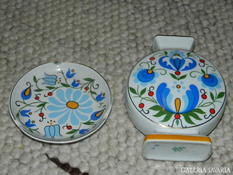 Polish lubiana centerpiece: ashtray + vase
