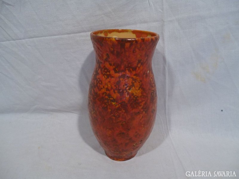4880 J9 Régi Tófej kerámia váza 24 cm