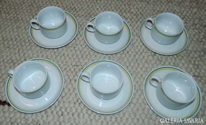 Very rare Zsolnay thick-walled 6 no. Coffee set