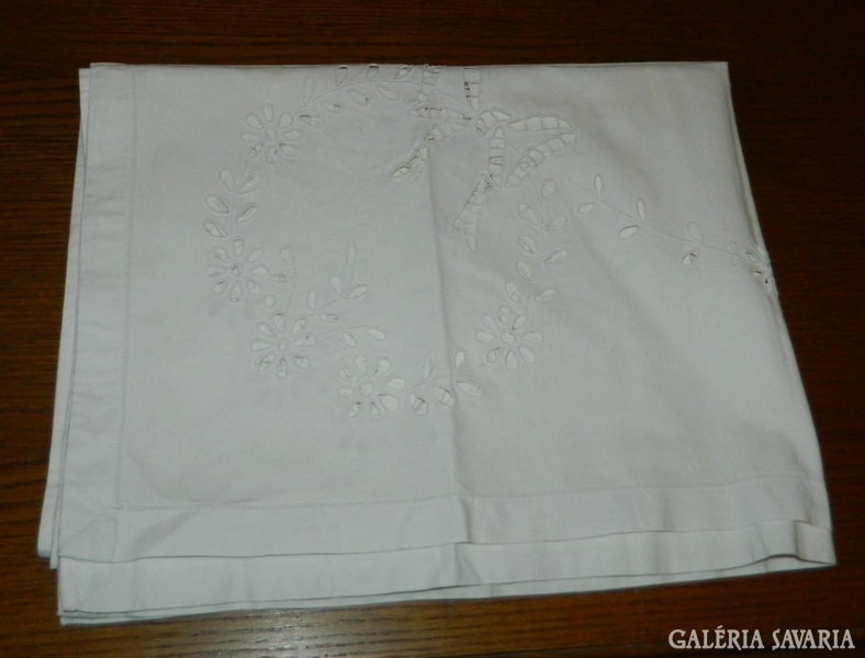 Antique white azure-plated large tablecloth