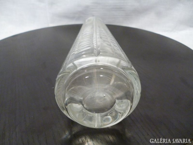 2387 G4 Régi retró csiszolt üveg váza 24 cm