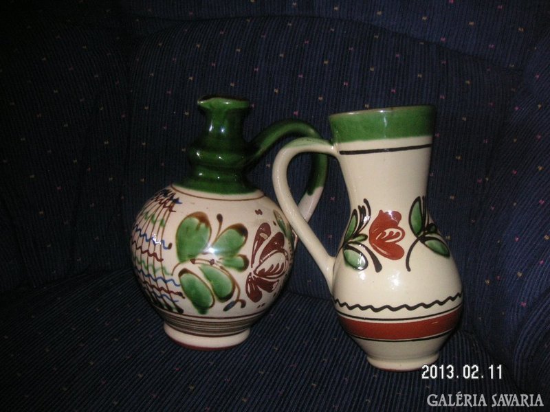 Karcag folk ceramics, jugs and goblets