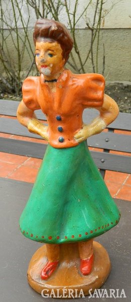 Antique large ceramic figure > woman