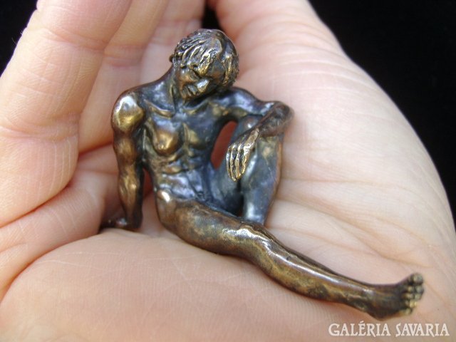 Island of Lovers ... Contemporary bronze sculpture miniature