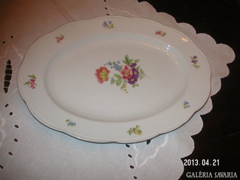 Kpm German porcelain tray, large, flawless, 39 cm.
