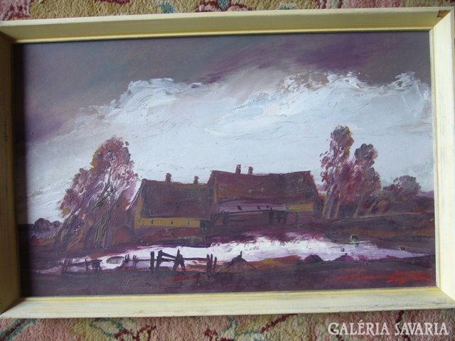 Adolf Weintráger : baja winter 1971 marked oil painting painting picture original frame